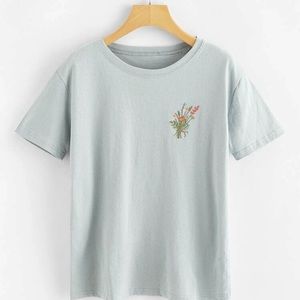 Cute T-shirt. grey blue